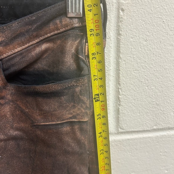 Levi Strauss Jean leggings 33 in copper and black. Button and zipper closure - Picture 8 of 13